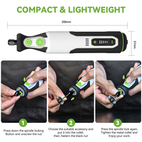 Mini outil rotatif sans fil Kit d'outils rotatifs à 5 vitesses et à chargement USB avec 50 accessoires, mini meuleuse électrique polyvalente