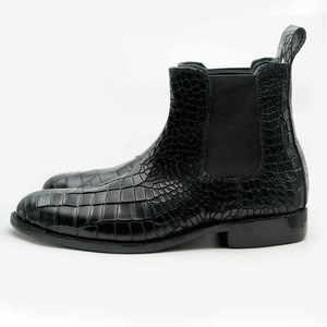 Botas Hechas a Mano para Hombre en Estilo Piel de Cocodrilo, Zapatos Casuales de Cuero Puro de Moda, con Suela Oxford, Duraderas para Hombre - Product Image 2