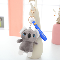 Peluche promotionnelle en vente flash pour machine à grue, mini peluche porte-clés grenouille koala tortue éléphant crocodile