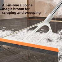 SZ39 Balai-essuie-glace magique en plastique – Grattoir à sol pratique pour salle de bain et toilettes, utilisation sèche/humide