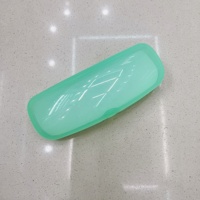 Boîte de support de lunettes en plastique transparent uni étui à lunettes de stockage portable