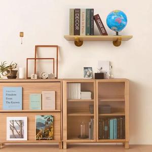 حوامل رفوف أنبوبية مثلثة الشكل من الذهب والحديد، متينة، بتصميم صناعي عتيق، لرفوف المطبخ، تثبت على الحائط، رفوف عائمة للتركيب الذاتي - Product Image 4