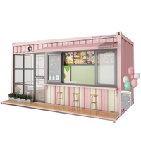 Contenedor Modular para Tienda Pequeña en Esquina de Calle, Casa Contenedor de 20 pies/40 pies, Móvil, Portátil, Prefabricada, Cocina, Restaurante, Oficina