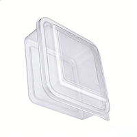 Emballages personnalisés, sûrs, jetables, recyclables, transparents, en plastique PET, pour biscuits, gâteaux, pain, salades, tiramisu, avec couvercles