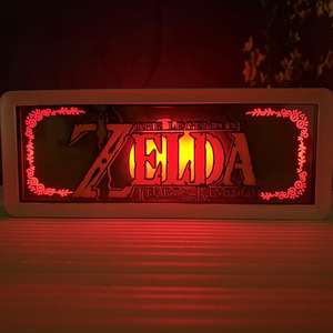 أسطورة <span class=keywords><strong>Zelda</strong></span> Sword Z أضواء LED صندوق إضاءة مقطوع ورقي مصباح داخلي لتزيين غرفة الألعاب جسم يعمل بالبلاستيك USB انخفاض الشحن - Product Image 3
