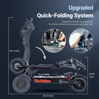 Offroad-Elektroroller 60V50Ah 14-Zoll-Reifen Ölbremse NFC-Entriegelung Vollfederung Faltbar 25 km/h für Erwachsene EU USA Stadtfahrten