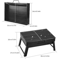 Grilles de Barbecue pliables Portable Barbecue foyer Camping grille charbon de bois poulet Grill Machine Table