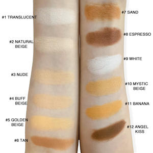 Poudre de fond de <span class=keywords><strong>teint</strong></span> sans logo poudre compacte végétalienne matte pressée pour visage de marque privée personnalisée pour peau foncée - Product Image 2