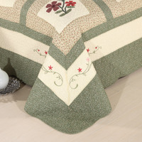 Ensemble de literie en coton lavable le plus vendu - Ensemble quatre pièces avec couette à motifs brodés de haute qualité