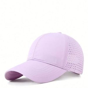 Wholesale Formal Sporty Canvas 6-Panel <b>Waterproof</b> Baseball Cap Laser Cut Hole Golf <b>Hat</b> - Product Image 2