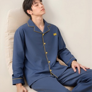 <span class=keywords><strong>Pigiama</strong></span> <span class=keywords><strong>da</strong></span> <span class=keywords><strong>Uomo</strong></span> <span class=keywords><strong>in</strong></span> <span class=keywords><strong>Cotone</strong></span> di Alta Qualità, Maniche Lunghe, Taglie Grandi, Stile Semplice, Indossabile Anche Come Abbigliamento <span class=keywords><strong>da</strong></span> Casa - Product Image 5