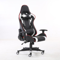 Chaise de PC confortable pour les joueurs avec dossier de soutien, accoudoirs 2D réglables, siège en mousse moulée, chaises de jeu ergonomiques
