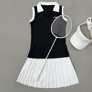 Neues Damen-Sommer-Tennisoberteil mit V-Ausschnitt, Ärmellos, Feuchtigkeitsableitend und Schweißabsorbierend, Casual Sportbekleidung - Product Image 3