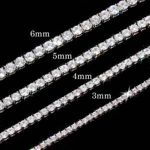 <span class=keywords><strong>Chaîne</strong></span> de tennis en moissanite VVS de haute qualité pour hommes, style hip-hop, en argent 925, bijoux glacés, <span class=keywords><strong>chaîne</strong></span> en moissanite - Product Image 2