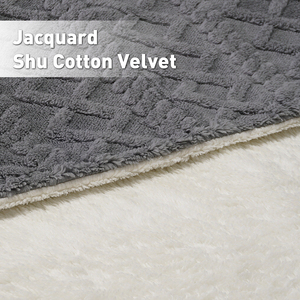<span class=keywords><strong>Manta</strong></span> Eléctrica Térmica de Terciopelo Jacquard Gris de Algodón Shu, Tamaño Queen/King, con Temporizador - Product Image 3