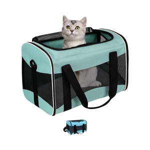 Top <span class=keywords><strong>Tasta</strong></span> Dog Carrier Soft-Side Poliéster Ecológico Aerolínea Aprobado 15kg Bolsa de viaje plegable Mediano Pequeño (17x11x11 - Product Image 1