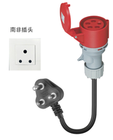 Prix d'usine - Ensemble de prises et connecteurs CEE rouges - Conforme aux normes Schuko, SABS, australiennes, suisses - Accessoires pour chargeurs de véhicules électriques portables