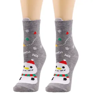 Fashion Christmas Socks Santa Snowflake Bells Elk Stockings Winter Cute Snowflake Gifts Christmas Socks