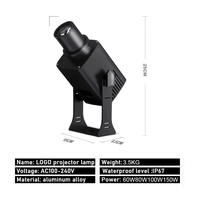 Proyektor Gobo Laser LED Tahan Air Ip67 Murah untuk Luar Ruangan, Halloween, Natal, Pernikahan, Logo Kustom, Tanda, Lampu Iklan