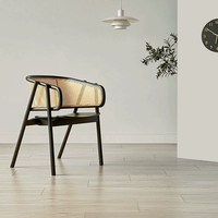 Chaise de salle à manger naturelle en bois massif pour les hôtels et les restaurants