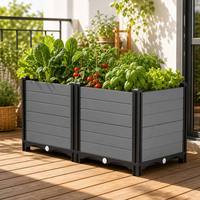 Yunuoxi Bac de culture surélevé profond 60x30x33cm, profondeur intérieure 26cm, en PP, pour légumes et fleurs, vente en gros usine