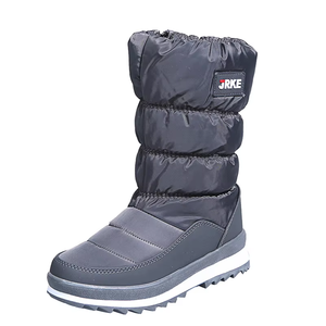 Botas de nieve cálidas para mujer 36-41, botas de media pantorrilla impermeables para exteriores a la moda, zapatos cómodos y suaves de algodón de felpa gruesa - Product Image 6