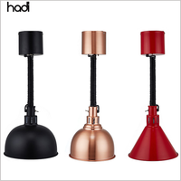 Lustre infrarouge à tête unique réglable pour restaurants plafonnier flexible en acier inoxydable fournitures de restaurant d'hôtel chaud