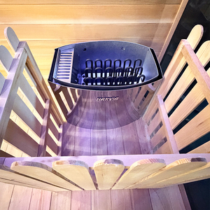 Sauna Moderna para 4 Personas, de Madera de Cedro Rojo Canadiense y Hemlock, con Estufa de 6kw, Función de Vapor Seco, para Villas - Product Image 5