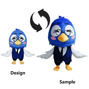 베스트 셀러 거대한 만화 동물 올빼미 독수리 마스코트 의상 사용자 정의 성인 코스프레 빅 블루 버드 마스코트 의상 - Product Image 2