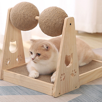 Jouets pour chats en bois et sisal écologiques, arbres à chat et griffoirs - Fournitures pour animaux de compagnie Paws & Tails