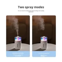 Nouveau Diffuseur d'Arômes 0,5L 2026 pour Voiture, Bureau et Chambre, Mini Humidificateur avec Lumière Ambiante, Alimentation USB, 36 dB, en Plastique
