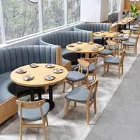 Canapé stand mural commercial pour restaurant occidental Combinaison de table et de chaise de restaurant à thé personnalisée