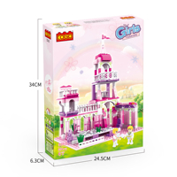 COGO 3262 Puzzle 3D DIY Jouet 2023 Nouveaux Jouets Jeu Série Princesse Blocs de Construction Château de Princesse pour Modèles de Blocs Jouets de Construction
