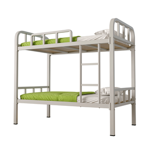 Pose de lits <span class=keywords><strong>en</strong></span> fer <span class=keywords><strong>en</strong></span> haut et <span class=keywords><strong>en</strong></span> <span class=keywords><strong>bas</strong></span>, lits de dortoir pour employés, lits superposés pour étudiants à <span class=keywords><strong>double</strong></span> couche, épaississement du chantier de construction - Product Image 1