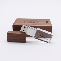 Meilleure vente Crystal USB flash disk usb 2.0 3.0 Logo OEM personnalisé lecteur 4 go clé USB 16 go 32 go carte en gros Clé USB