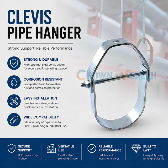 Custom Galvanized Steel Conduit Ceiling Pipe Hanger Support Clevis Hanger