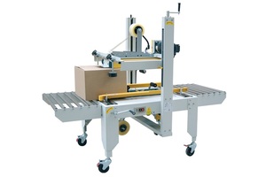 Sellador de cartón semiautomático, máquina de sellado de cajas de cartón plegables con solapa de cubierta