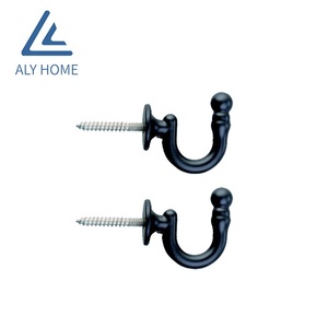 Crochets modernes à tête unique en zinc et <span class=keywords><strong>PVC</strong></span> <span class=keywords><strong>pour</strong></span> rideaux en métal <span class=keywords><strong>Support</strong></span> mural <span class=keywords><strong>pour</strong></span> embrasses <span class=keywords><strong>de</strong></span> fenêtre 25mm écologique quatre saisons - Product Image 6