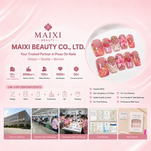 Toptan 24 Adet Turuncu Çizgili Metalik Ekose Gradyan Fransız Badem Şeklinde Takma Tırnaklar Yeniden Kullanılabilir Özel OEM ODM Tırnak Uçları - Product Image 6