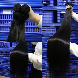 Cabelo humano brasileiro comprido de alta qualidade não processado 40 42 44 50 polegadas, cabelo virgem cru Cutícula alinhada ca