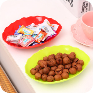 Leaf Shaped Dried Fruit Plate Candy Color Snack Dish For Party Serving 4 Pieces Set - Product Image 3