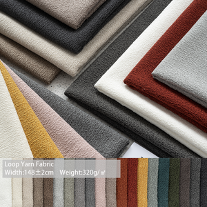 Tissu d'ameublement en usine en Chine Tissu d'ameublement en fil de boucle Textile de canapé 100% Tissu polyester pour meubles de canapé - Product Image 2