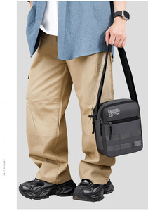 New Fashion <b>Men's</b> Shoulder Bag With Zipper Closure Waterproof Durable Nylon Business Crossbody Bag for Young <b>Men</b> - Product Image 5