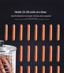 Machine à Cuire les Hot-Dogs Électrique Professionnelle en Acier Inoxydable à 4 Barres avec Contrôle de Température - Product Image 6