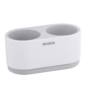 Ecoco Hair Dryer Holder Wall Mounted Storage Rack For Bathroom With Brush And Bottle Compartment - Product Image 5