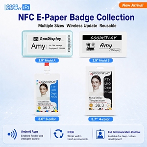 ป้ายชื่อพนักงานอัจฉริยะ E-Ink สีสันสดใส ขนาด 2.9' 3.6' 3.7' ใช้พลังงาน NFC บัตรประจำตัวดิจิทัลแบบไม่ใช้แบตเตอรี่ ปรับแต่งได้ ป้ายชื่อพนักงานแบบ E-Paper - Product Image 2