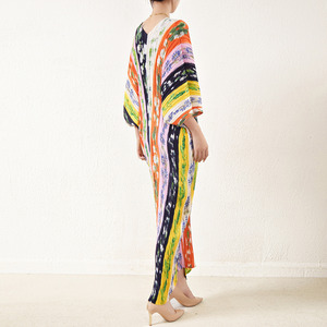 <span class=keywords><strong>Robe</strong></span> maxi bohème <span class=keywords><strong>de</strong></span> haute qualité, manches amples, <span class=keywords><strong>robe</strong></span> décontractée pour femmes, <span class=keywords><strong>robe</strong></span> plissée Miyake, grande <span class=keywords><strong>taille</strong></span> - Product Image 2