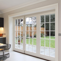 Porte coulissante en PVC de conception moderne avec fonction imperméable, surface finie pour usage intérieur en villa