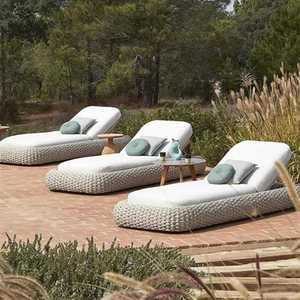 Tumbonas de Hotel Más Vendidas, Tumbonas Plegables para <span class=keywords><strong>Terraza</strong></span>, Silla de Ratán para Tomar el Sol, <span class=keywords><strong>Cama</strong></span> de Playa Reclinable - Product Image 4