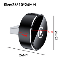Adaptador Inalámbrico para Auto 2 en 1 con Puerto USB Horizontal Mini, Adaptador Android Auto, Color Negro, Tipo C